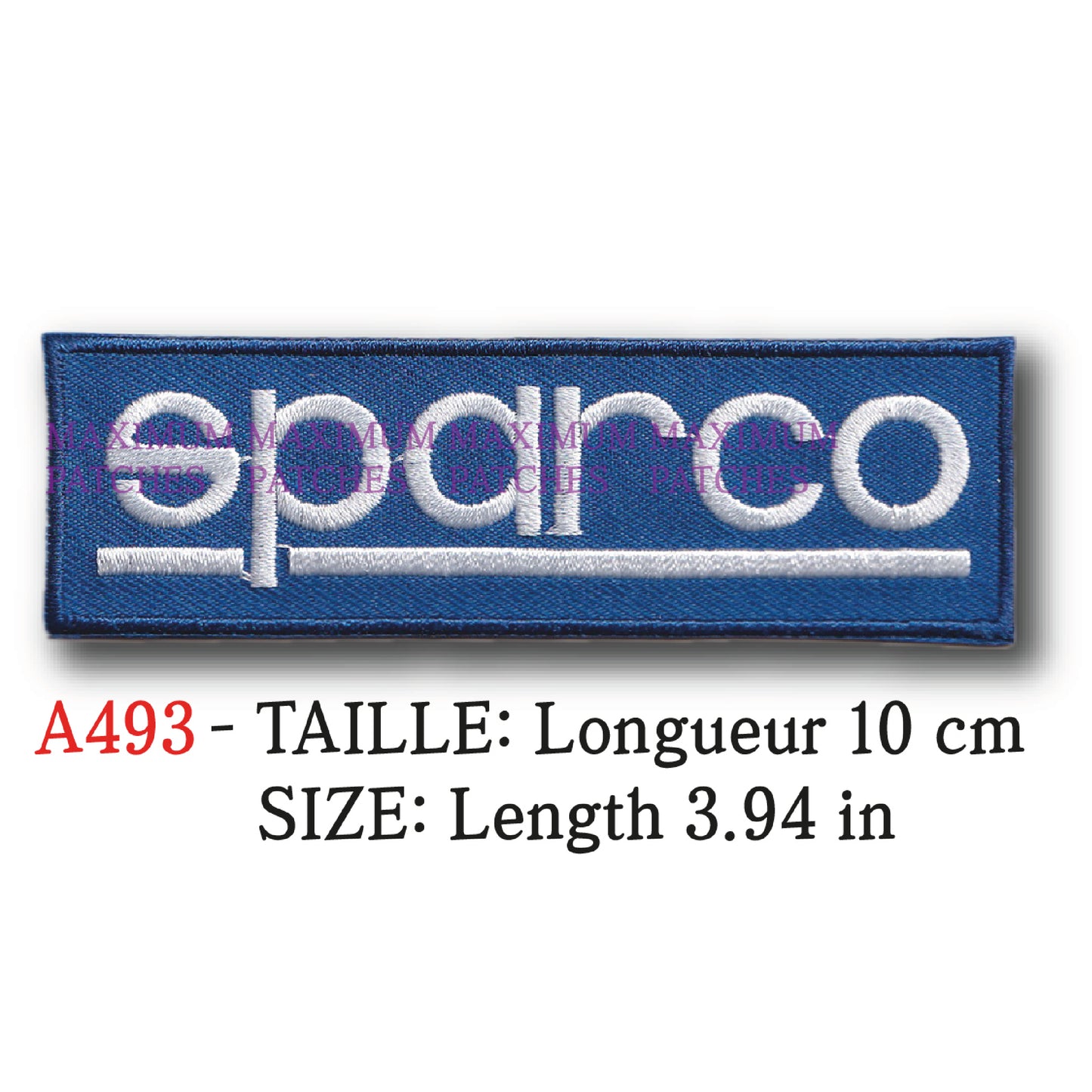 MAXIMUMPATCHES - 10 cm x 4,6 cm - Ecusson Patch Brodé Thermocollant - Siege Volant Harnais Jante Italie Automobile Chaussure