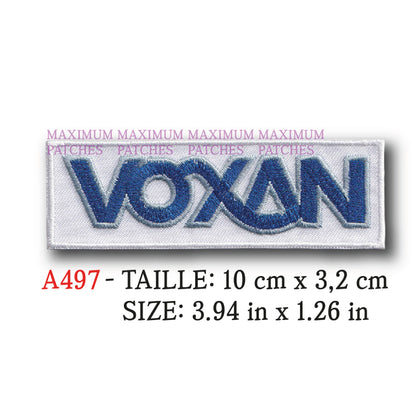 MAXIMUMPATCHES - 10 cm x 3,2 cm - Ecusson Patch Brodé THermocollant - Moto France Scrambler Charade Black Magic V-Twin Voxan