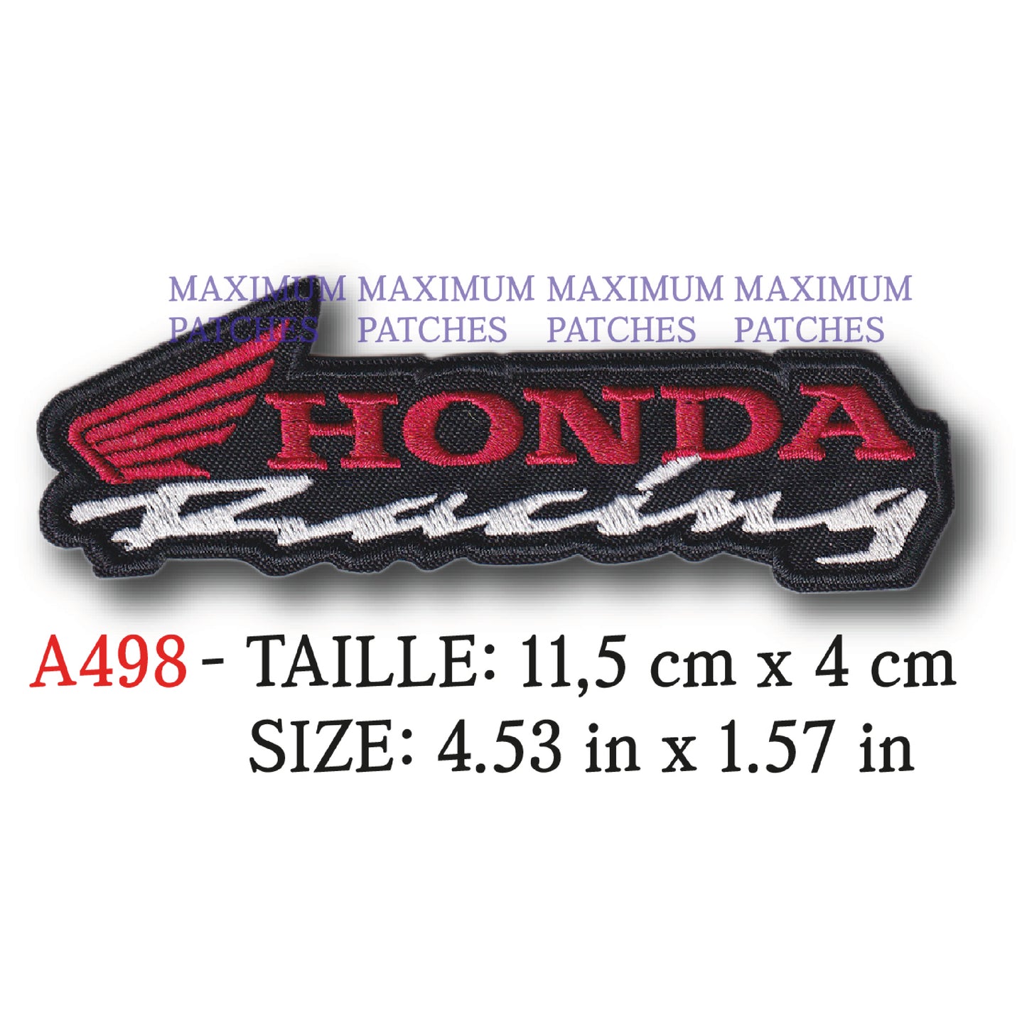 MAXIMUMPATCHES - 11,5 cm x 4 cm - Ecusson Patch Brodé Thermocollant - Moto Japon Racing Logo Marque