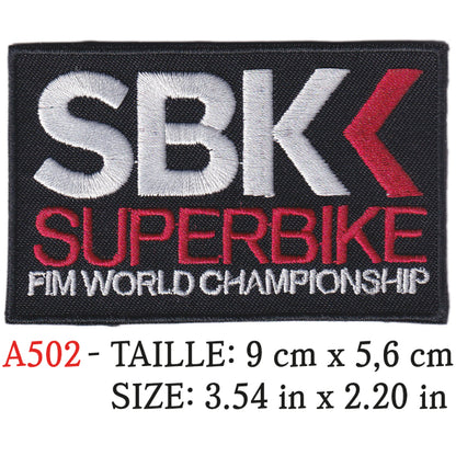 MAXIMUMPATCHES - Ecusson Patch Brodé Thermocollant - 9 cm x 5,6 cm - Moto Course Rétro Vintage