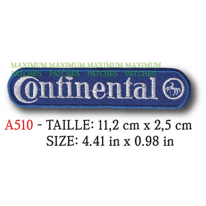 MAXIMUMPATCHES - 11,2 cm x 2,5 cm - Ecusson Patch Brodé Thermocollant - Pneu Pneumatique Automobile Moto Course Marque Logo Publicité Ancienne