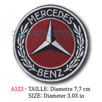 MAXIMUMPATCHES - Diamètre 8 cm - Ecusson Patch Brodé Thermocollant - Automobile Allemagne Marque Logo Publicité