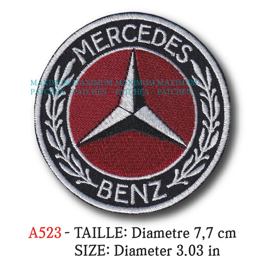 MAXIMUMPATCHES - Diamètre 8 cm - Ecusson Patch Brodé Thermocollant - Automobile Allemagne Marque Logo Publicité