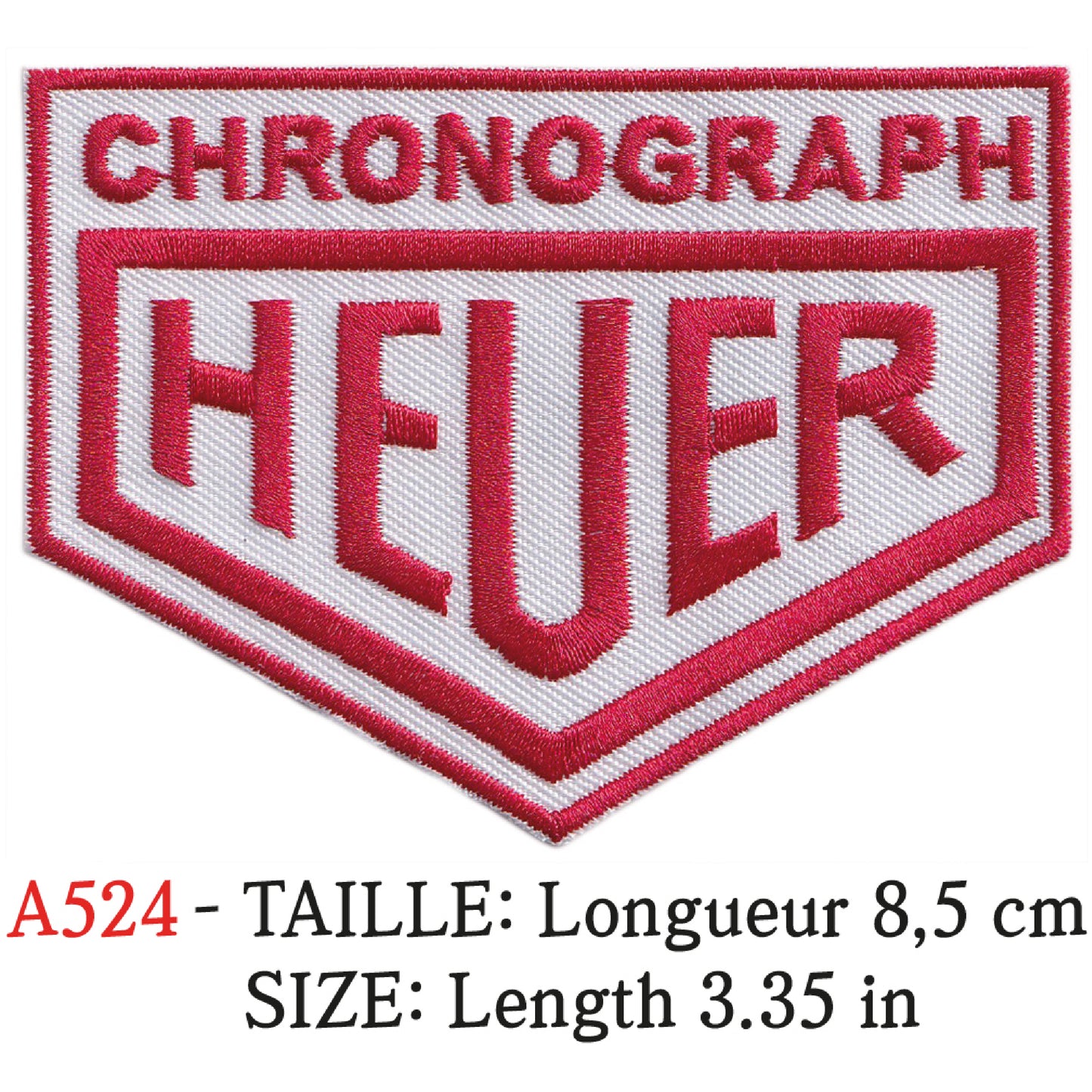 MAXIMUMPATCHES - Longueur 8,5 cm - Ecusson Patch Brodé Thermocollant - Course Automobile Compétition Endurance Heuer