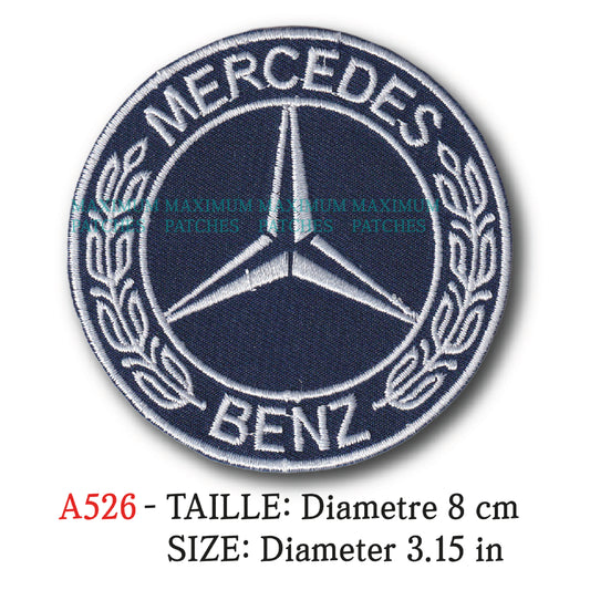MAXIMUMPATCHES - Diamètre 8 cm - Ecusson Patch Brodé Thermocollant - Automobile Allemagne Marque Logo Publicité