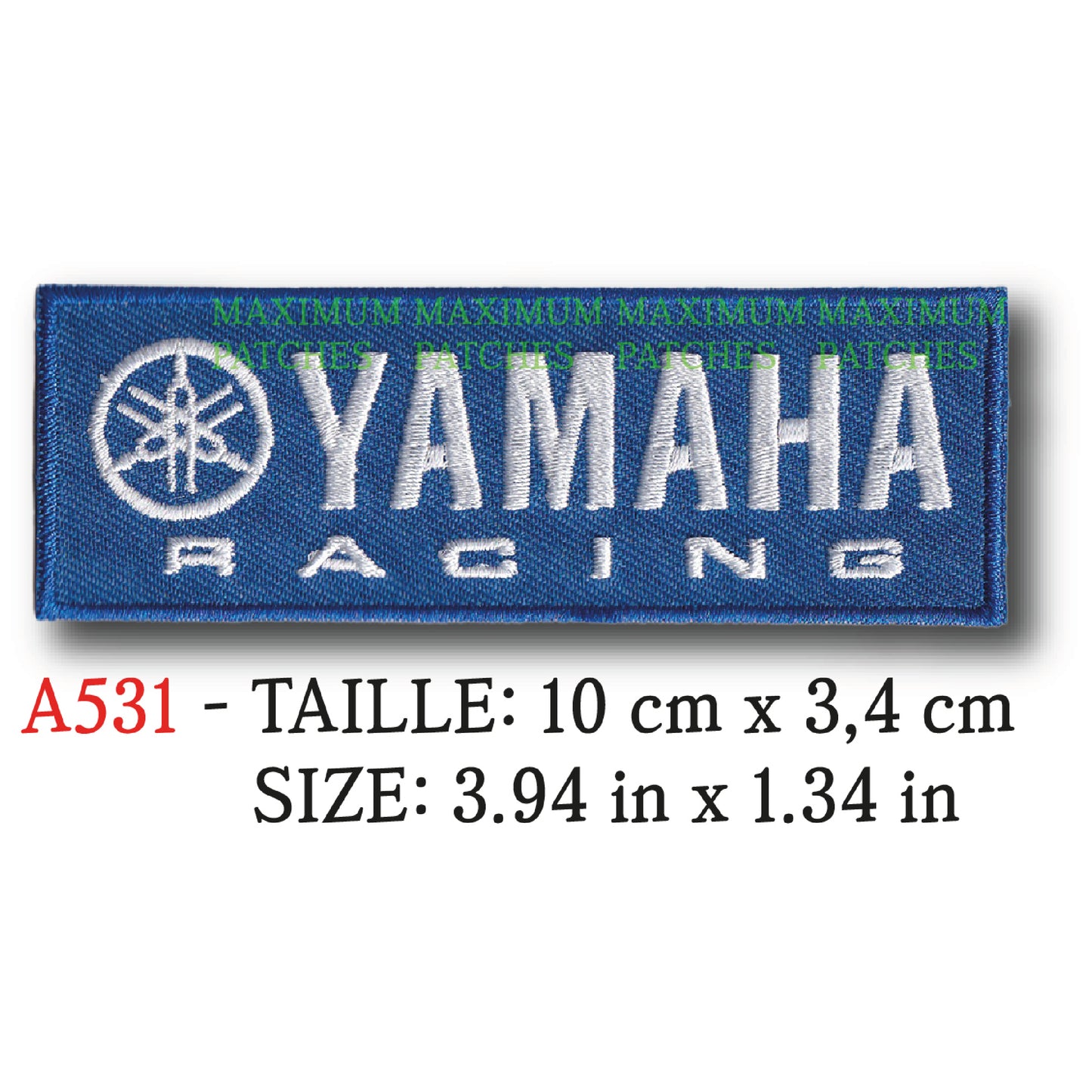 MAXIMUMPATCHES - 10 cm x 3,4 cm - Ecusson Patch Brodé Thermocollant - Moto Japon Marque Logo Publicité Rétro Vintage