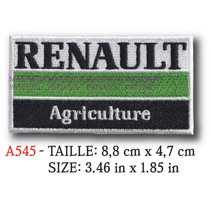 MAXIMUMPATCHES - Ecusson Patch Brodé Thermocollant - 8,8 cm x 4,7 cm - Tracteur France Agricole Machine Rétro Vintage