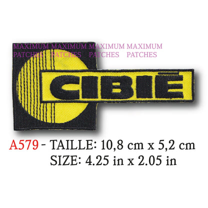 MAXIMUMPATCHES - 10,8 cm x 5,2 cm - Automobile Moto France Marque Logo Garage Course Rétro Vintage Cibié