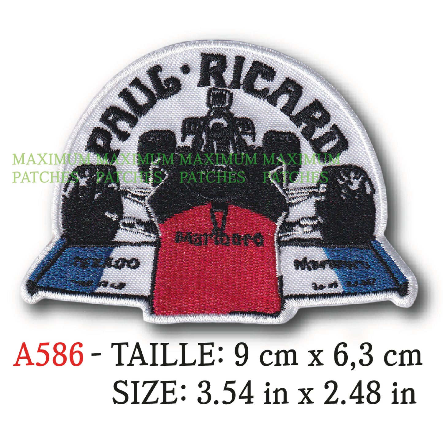 MAXIMUMPATCHES - Ecusson Patch Brodé Thermocollant - Circuit Automobile Moto Rétro Vintage