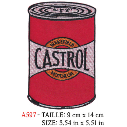 MAXIMUMPATCHES - 9 cm x 14 cm - Pétrole Huile Garage Course Logo Marque Rétro Vintage Castrol