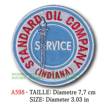 MAXIMUMPATCHES - Diametre 7,7 cm - Pétrole Garage Course Rétro Vintage Standard Oil