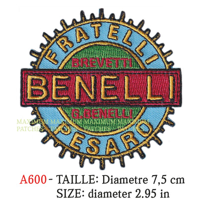 MAXIMUMPATCHES - FROM HAWAII WITH LOVE - Diameter 7,5 cm - Moto Italie Marque Logo Rétro Vintage Benelli