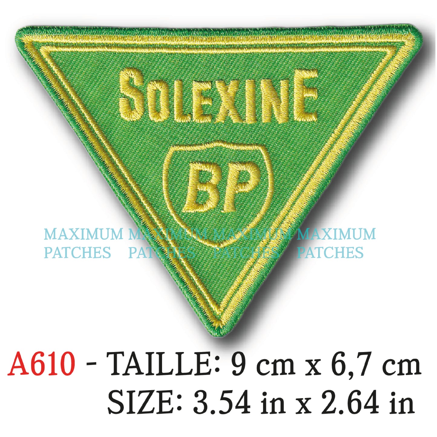 MAXIMUMPATCHES - Ecusson Patch Brodé Thermocollant - 9 cm x 6,7 cm - Cyclomoteur Vélomoteur Marque Logo Rétro Vintage