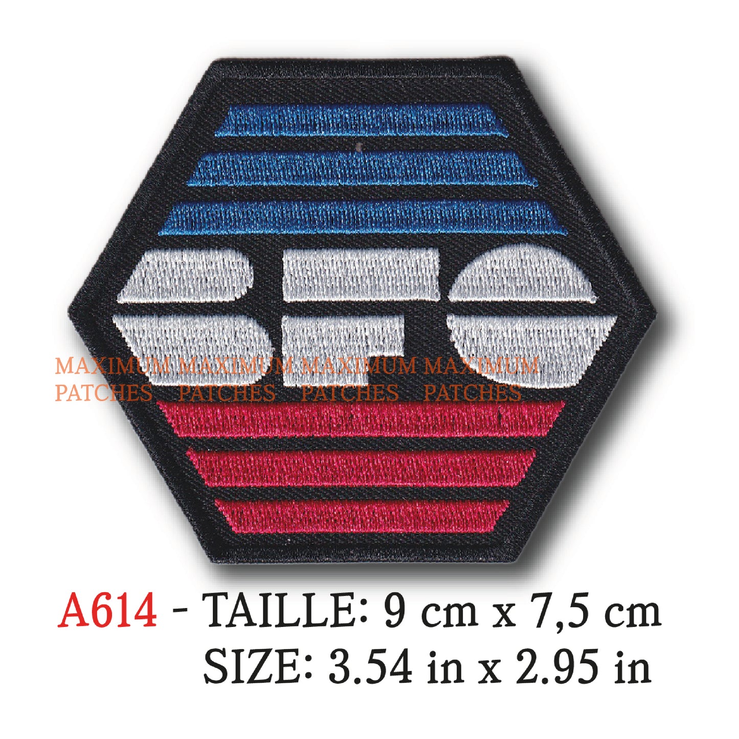 MAXIMUMPATCHES - Ecusson Patch Brodé Thermocollant - 9 cm x 7,5 cm - Moto Marque Logo Rétro Vintage