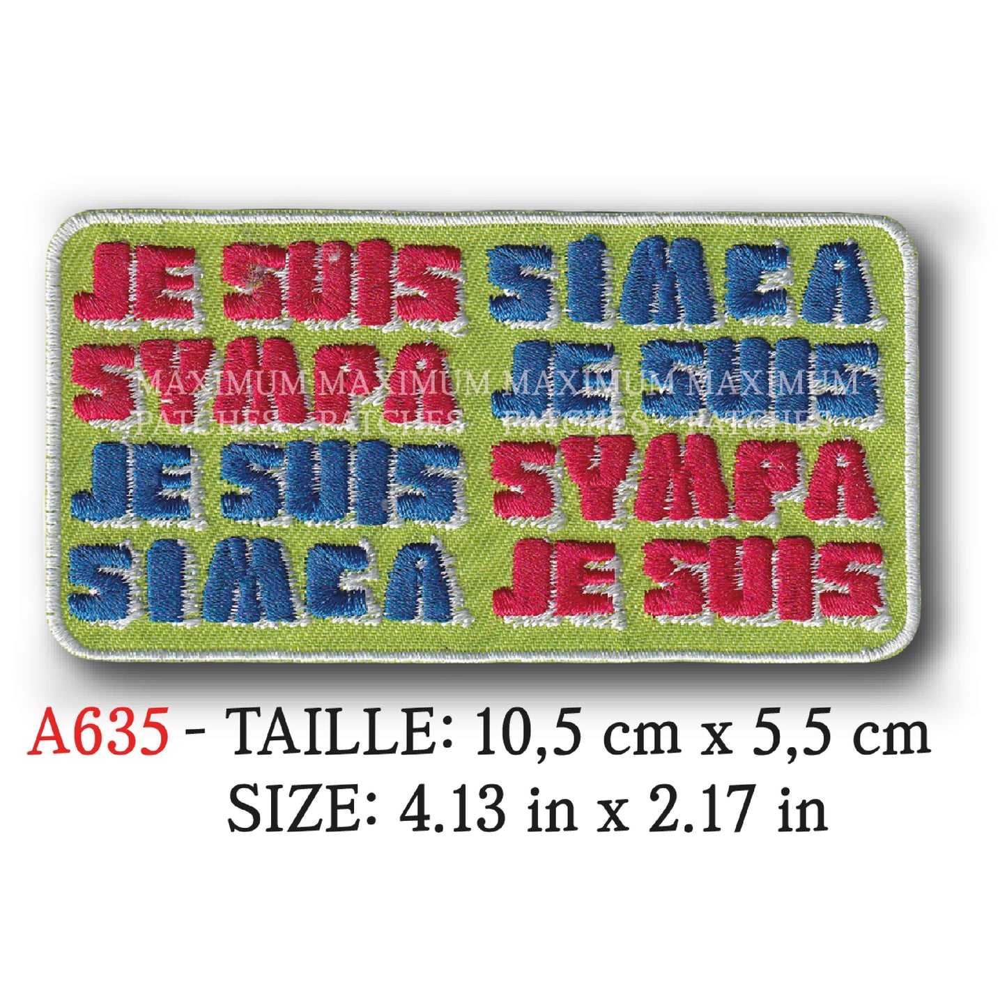 MAXIMUMPATCHES - Ecusson Patch Brodé Thermocollant - Longueur 9 cm - Moto Anglais Marque Logo Rétro Vintage Simca