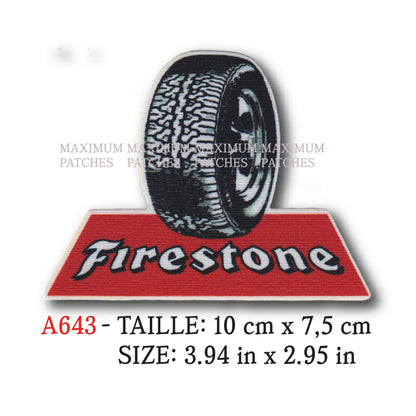 MAXIMUMPATCHES - Ecusson Patch Imprimé Thermocollant - 10 cm x 7,5 cm - Pneu pneumatique