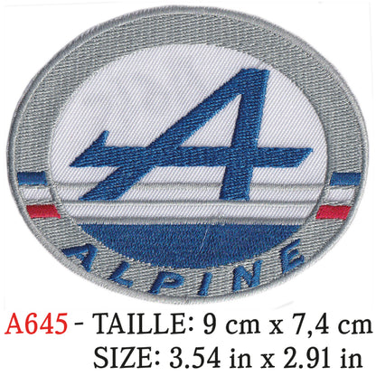 MAXIMUMPATCHES - Ecusson Patch Brodé Thermocollant - 9 cm x 7,4 cm - Automobile France Marque Logo Rétro Vintage