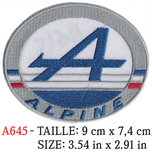 MAXIMUMPATCHES - Ecusson Patch Brodé Thermocollant - 9 cm x 7,4 cm - Automobile France Marque Logo Rétro Vintage