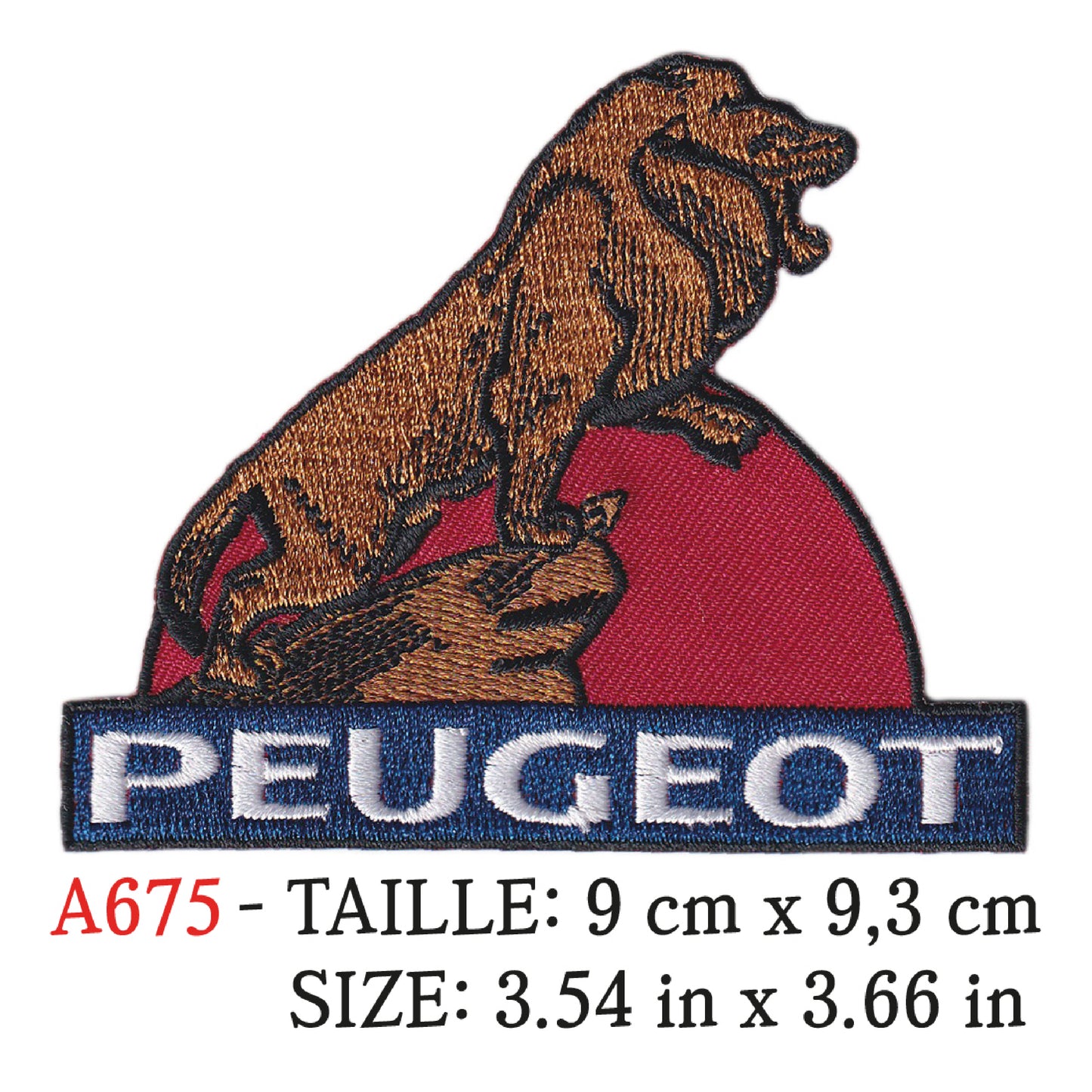 MAXIMUMPATCHES - Ecusson Patch Brodé Thermocollant - 9 cm x 9,3 cm - Automobile France Moto Vélo Cyclo