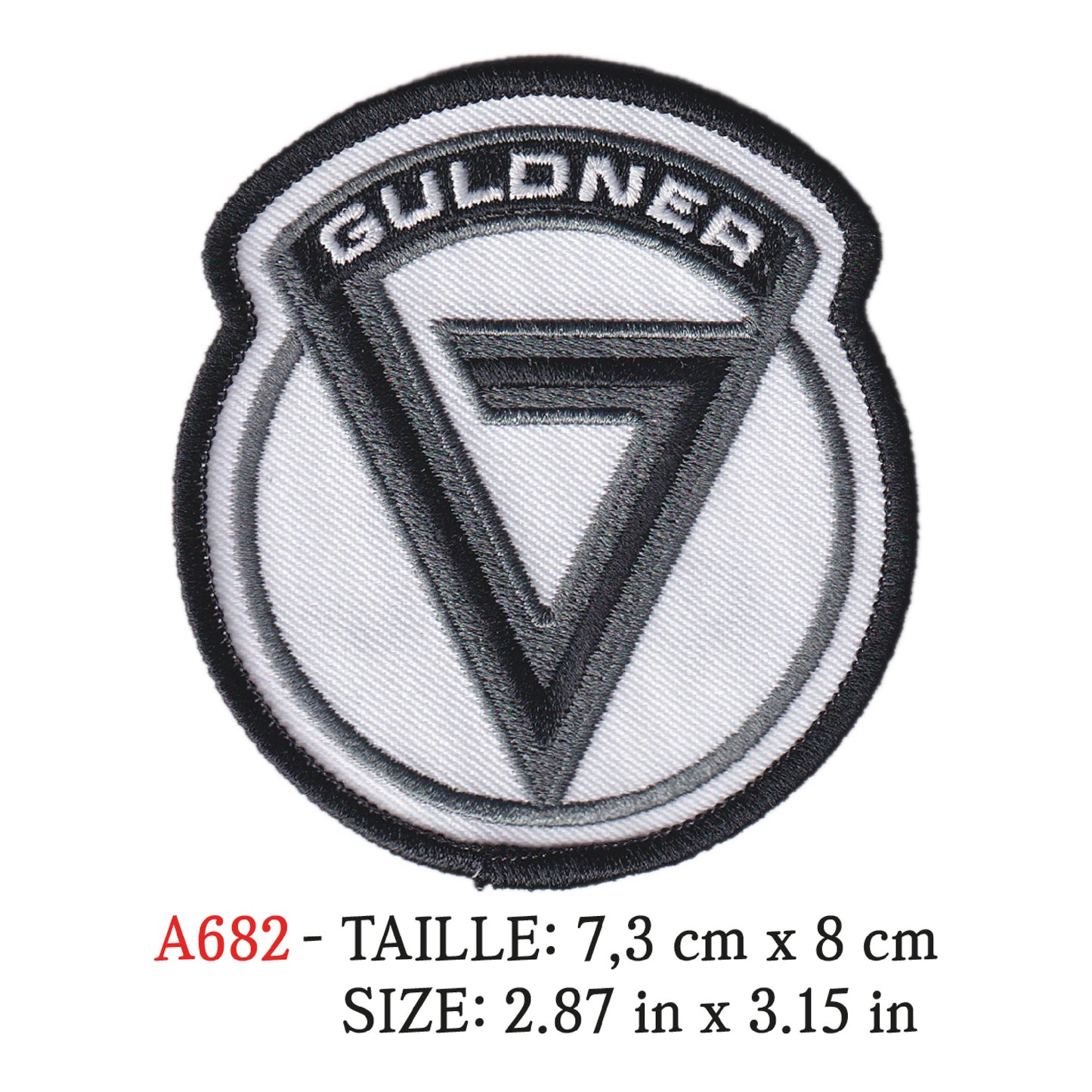 MAXIMUMPATCHES - Ecusson Patch Brodé Therrmocollant - 7,3 cm x 8 cm - Tracteur Machine Agricole Rétro Vintage Allemand Guldner