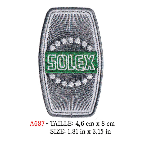 MAXIMUMPATCHES - Ecusson Patch Brodé Thermocollant - 4,6 cm x 8 cm - Marque Logo Automobile Vélomoteur France Rétro Vintage