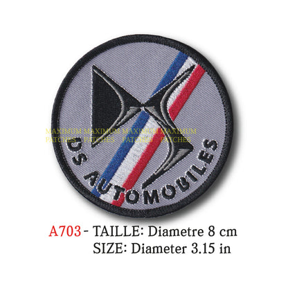 MAXIMUMPATCHES - Ecusson Patch Brodé Thermocollant - Diametre 8 cm - Automobile France Marque Logo Rétro Vintage