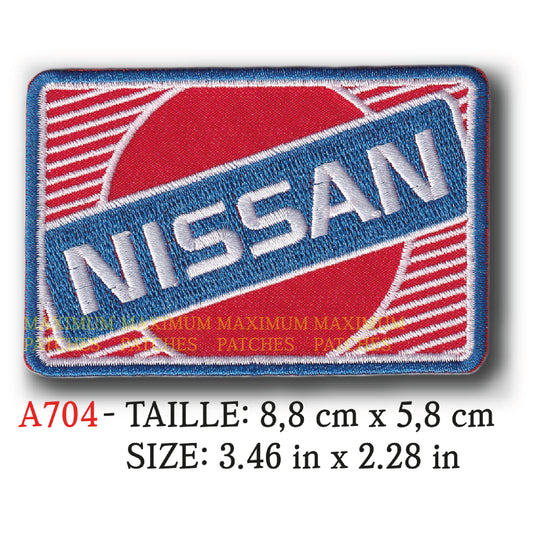 MAXIMUMPATCHES - Ecusson Patch Brodé Thermocollant - 8,8 cm x 5,8 cm - Automobile Japon Marque Logo Rétro Vintage