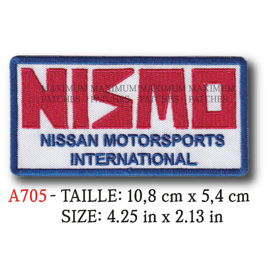 MAXIMUMPATCHES - Ecusson Patch Brodé Thermocollant - 10,8 cm x 5,4 cm - Automobile Japon Marque Logo Rétro Vintage