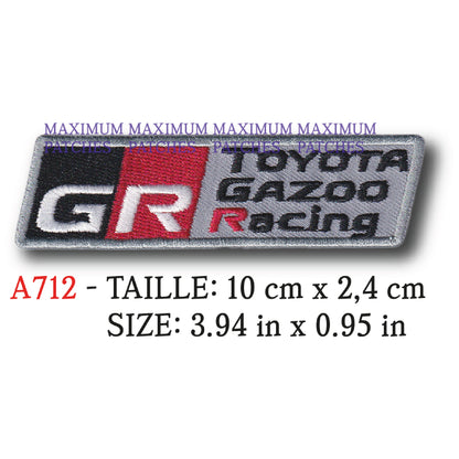 MAXIMUMPATCHES - Ecusson Patch Brodé Thermocollant - 10 cm x 2,4 cm - Automobile Japon Marque Logo Rétro Vintage