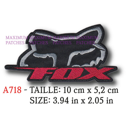 MAXIMUMPATCHES - Ecusson Patch Brodé Thermocollant - 10 cm x 5,2 cm - Moto Cross Trail Rétro Vintage