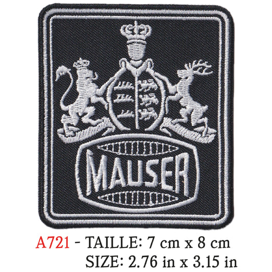 MAXIMUMPATCHES - Ecusson Patch Brodé Thermocollant - 7 cm x 8 cm - Armée Tir Sportif Militaire Airsoft Mauser
