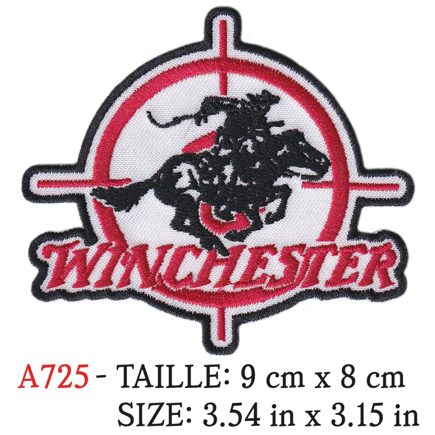 MAXIMUMPATCHES - Ecusson Patch Brodé Thermocollant - 9 cm x 8 cm - Tir Armée Sport Militaire Airsoft Winchester