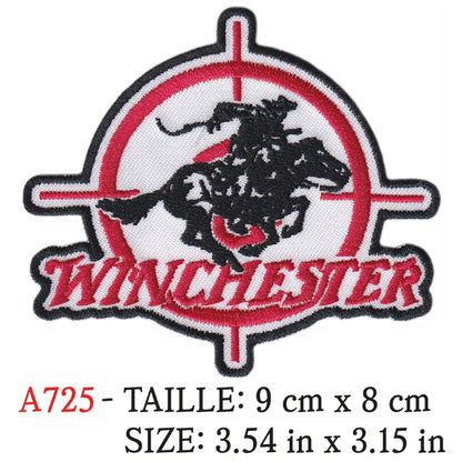 MAXIMUMPATCHES - Ecusson Patch Brodé Thermocollant - 9 cm x 8 cm - Tir Armée Sport Militaire Airsoft Winchester