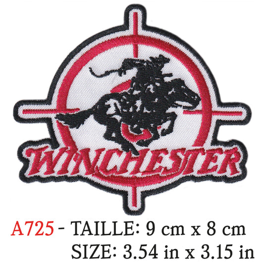 MAXIMUMPATCHES - Ecusson Patch Brodé Thermocollant - 9 cm x 8 cm - Tir Armée Sport Militaire Airsoft Winchester