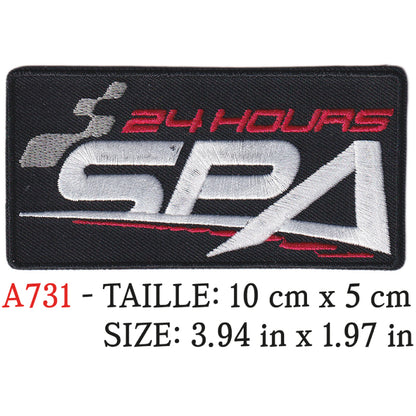 MAXIMUMPATCHES - Ecusson Patch Brodé Thermocollant - 10 cm x 5 cm - Course Circuit Spa Automobile Belgique
