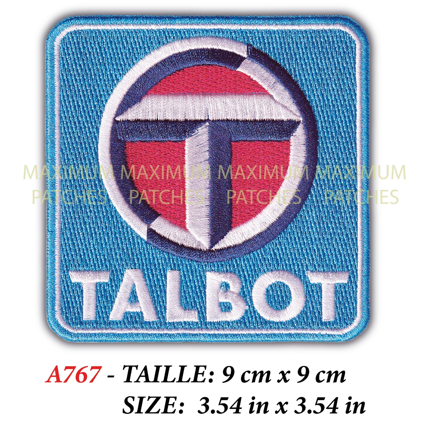 MAXIMUMPATCHES - Ecusson Patch Brodé Thermocollant - 9 cm x 9 cm - Horizon Samba 1510 Solara Avenger Sunbeam Bagheera Rancho Murena Talbot