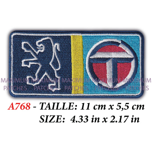 MAXIMUMPATCHES - Ecusson Patch Brodé Thermocollant - 11 cm x 5,5 cm - Horizon Samba 1510 Solara Avenger Sunbeam Bagheera Rancho Murena Talbot