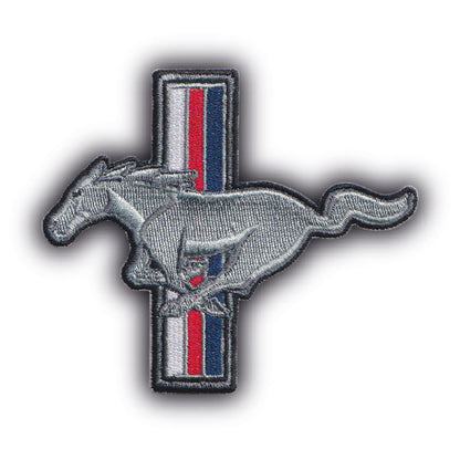 MAXIMUMPATCHES - Ecusson Patch Brodé Thermocollant - 9 cm x 7,7 cm - Automobile Usa Muscle Car Pony