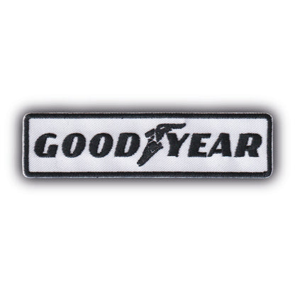 MAXIMUMPATCHES - Ecusson Patch Brodé Thermocollant - 12 cm x 3,2 cm - Prost Combinaison écusson d'épaule 1985 1986 Formule 1 Goodyear