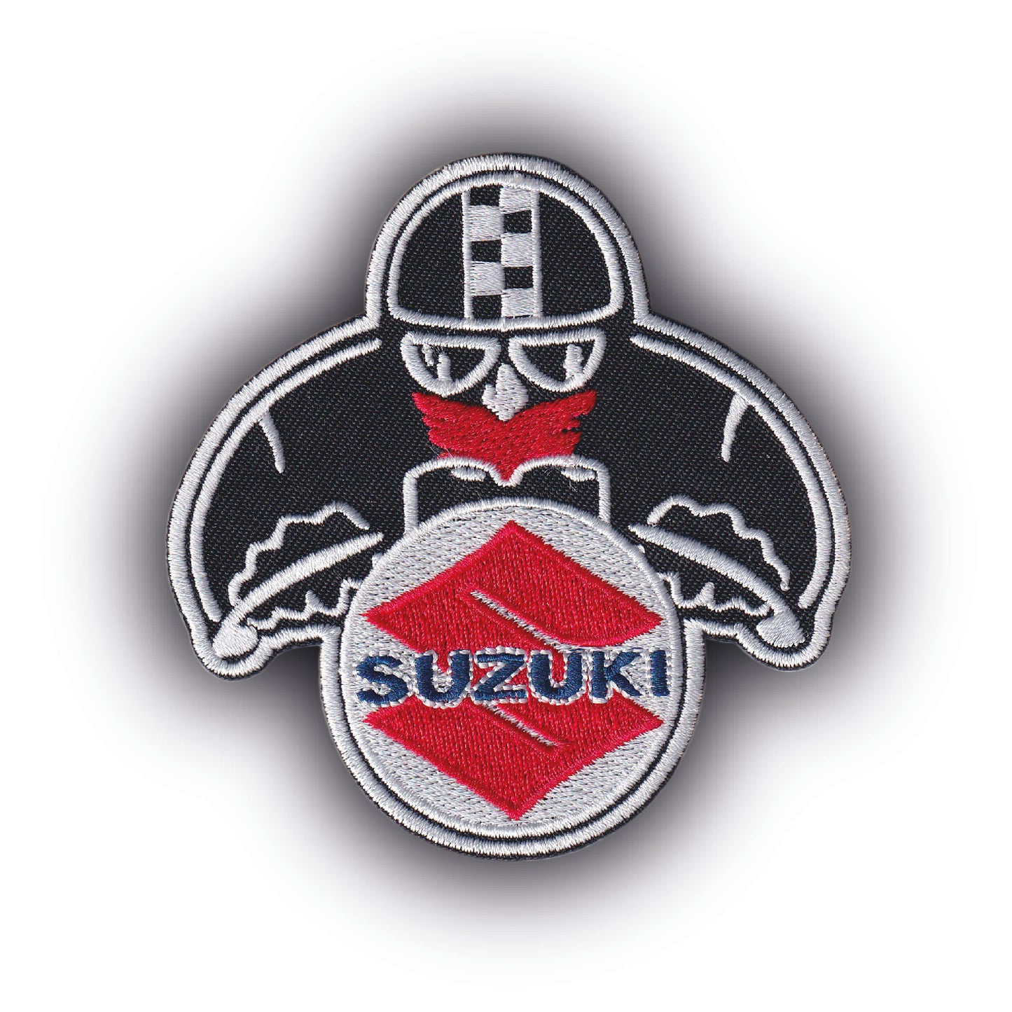 MAXIMUMPATCHES - Ecusson Patch Brodé Thermocollant - 9 cm x 8,5 cm - Moto Motard Japon Grand Prix Sportive Scooter Trails Roadster Motocross