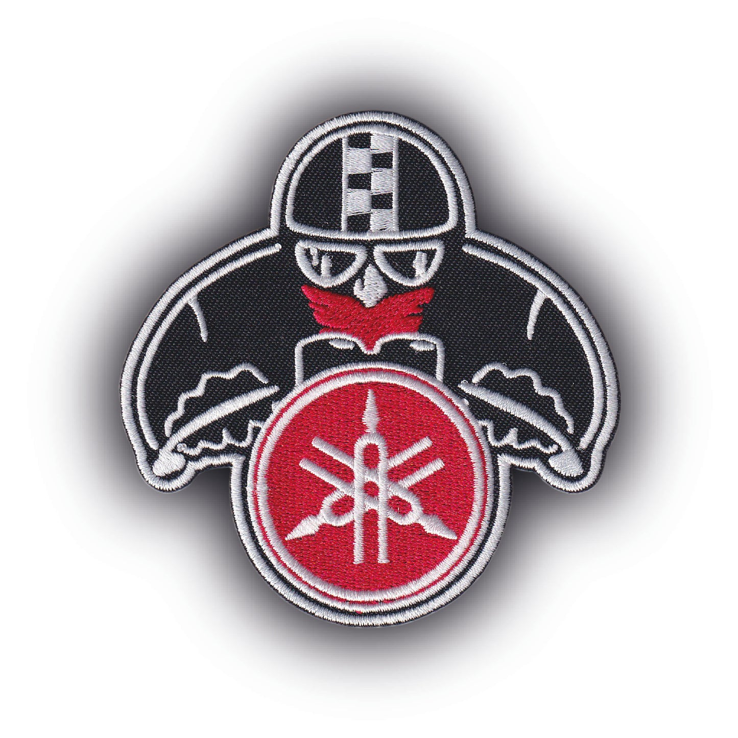 MAXIMUMPATCHES - Ecusson Patch Brodé Thermocollant - 9 cm x 8,5 cm - Moto Motard Japon Grand Prix Sportive Scooter Trails Roadster Motocross