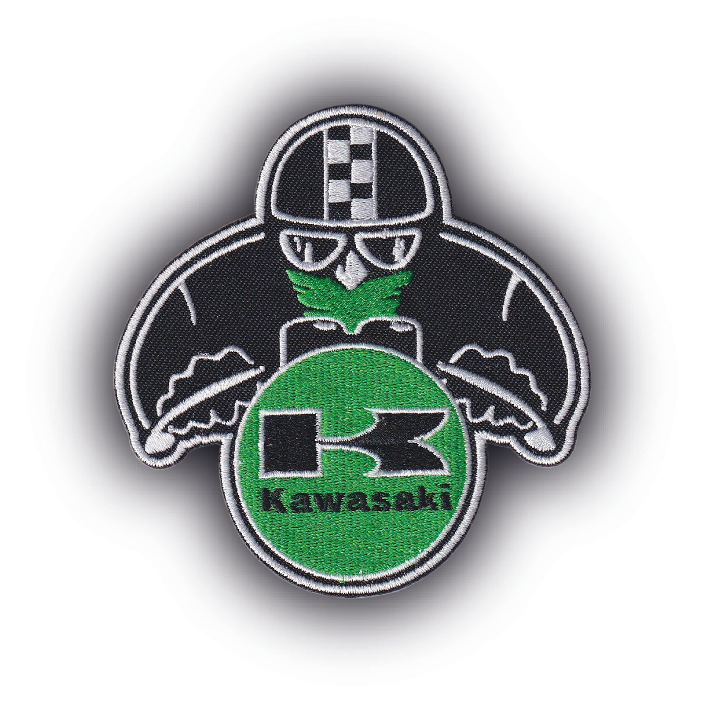 MAXIMUMPATCHES - Ecusson Patch Brodé Thermocollant - 9 cm x 8,5 cm - Moto Motard Japon Grand Prix Sportive Scooter Trails Roadster Motocross