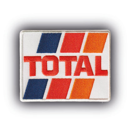 MAXIMUMPATCHES - Ecusson Patch Brodé Thermocollant - 9 cm x 7 cm - Sport Automobile Combinaison Pilote Formule 1 Rallye Course Endurance Grand Prix Moto Camion Voiture Total