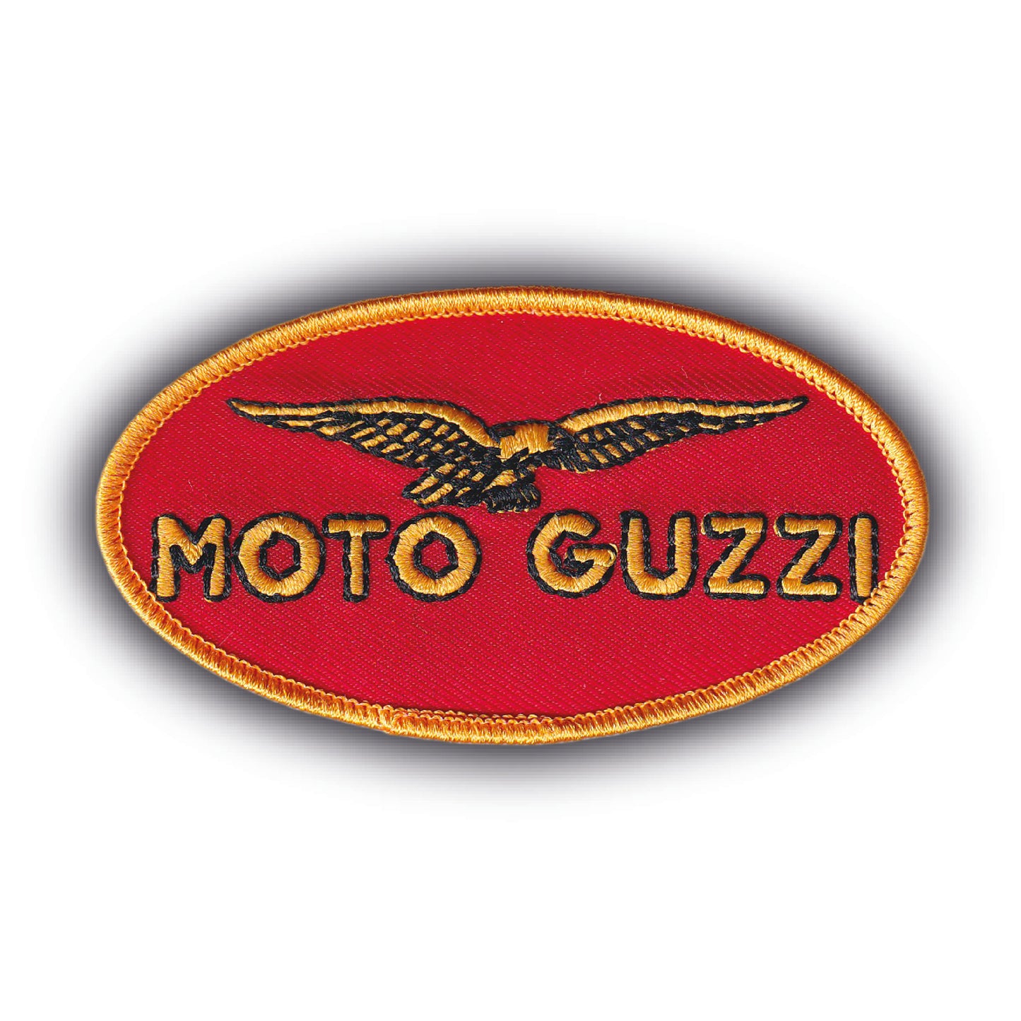 MAXIMUMPATCHES - Ecusson Patch Brodé Thermocollant - Dim: 9 cm x 5 cm - Moto Motard Italie California V7 V11 Aigle Breva Mgs Stelvio Moto Guzzi