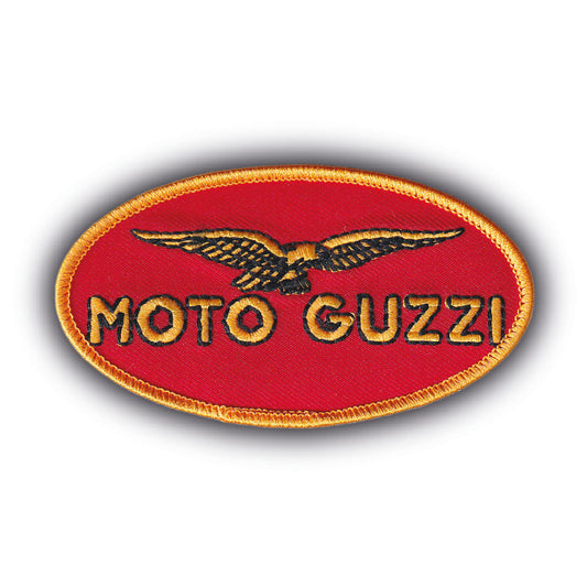 MAXIMUMPATCHES - Ecusson Patch Brodé Thermocollant - Dim: 9 cm x 5 cm - Moto Motard Italie California V7 V11 Aigle Breva Mgs Stelvio Moto Guzzi