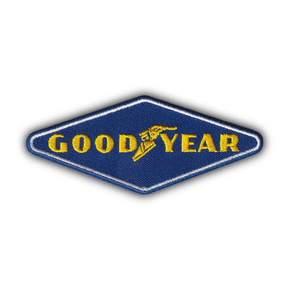 MAXIMUMPATCHES - Ecusson Thermocollant Brodé - 10 cm x 4 cm - Patch Pneumatique Vintage Combinaison Pilote Goodyear