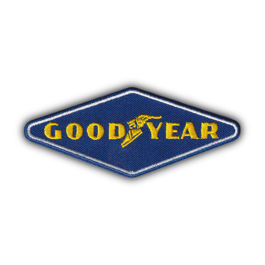 MAXIMUMPATCHES - Ecusson Thermocollant Brodé - 10 cm x 4 cm - Patch Pneumatique Vintage Combinaison Pilote Goodyear