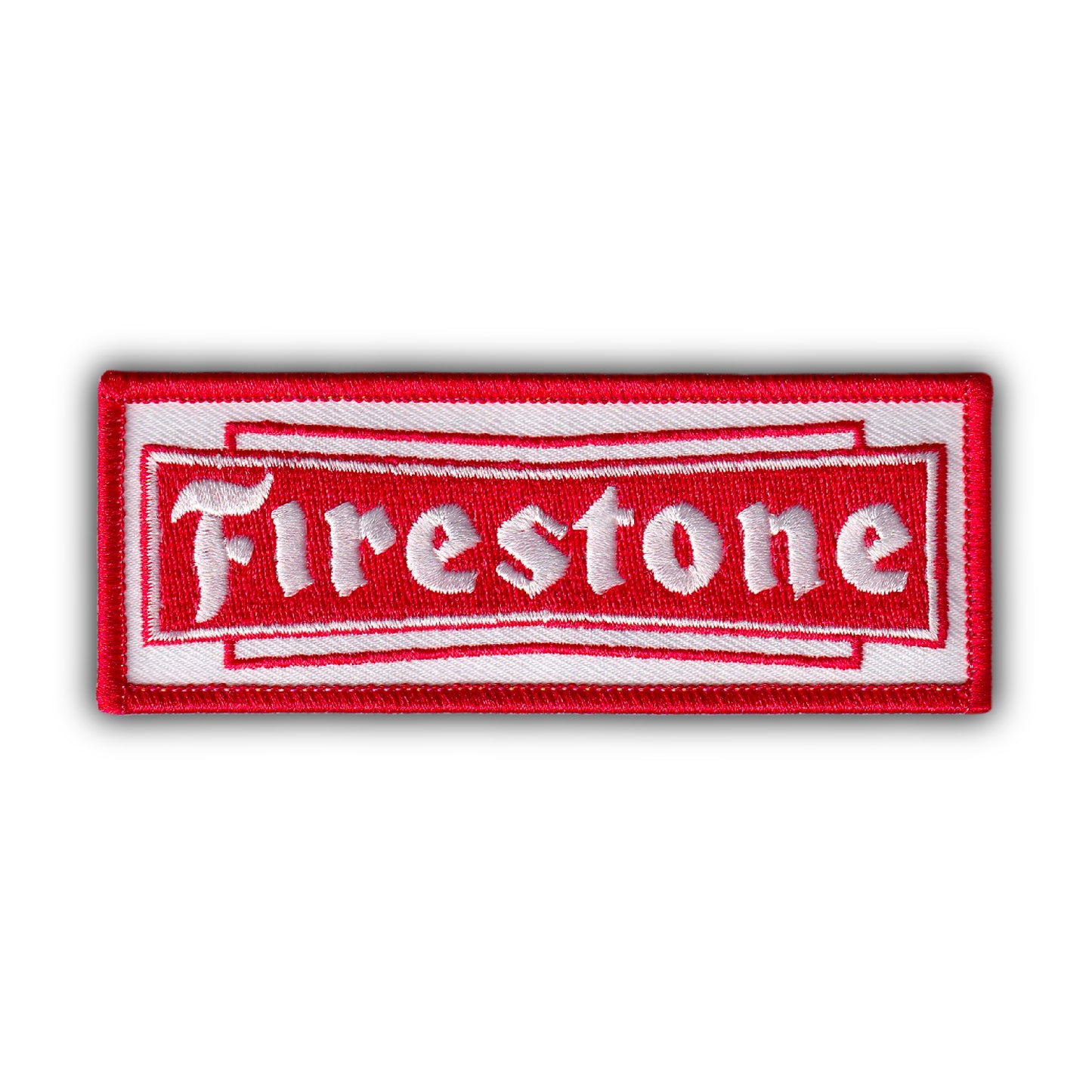 MAXIMUMPATCHES - Ecusson Thermocollant Brodé - 10 cm x 3,8 cm - Patch Patch Pneumatique Vintage Combinaison Pilote Firestone