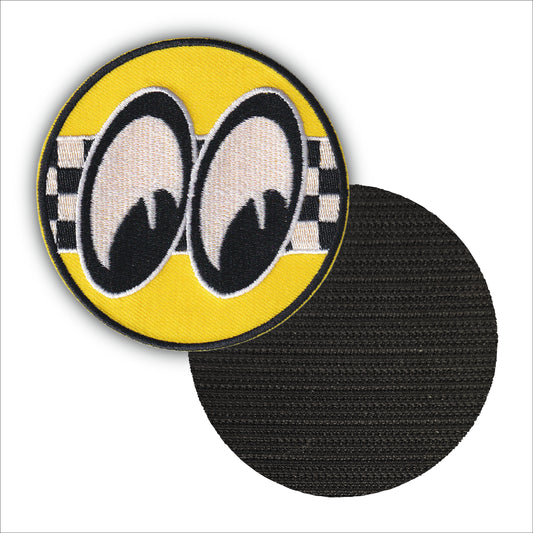 MAXIMUMPATCHES - diamètre 8 cm - Ecusson Patch Brodé Avec Scratch Cousu Au Dos + Carré Scratch A Coudre, Face Opposé Offerte, Pièce Van Cocs Hot Rod Muscle Car Kustom Culture California