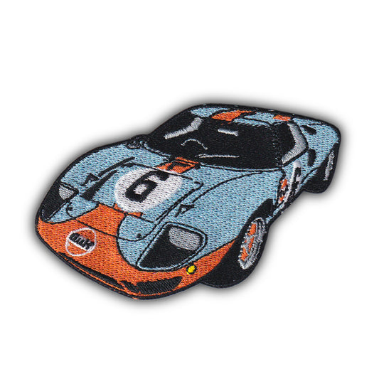 MAXIMUMPATCHES - Ecusson Thermocollant Brodé - 8,5 cm x 6 cm - Patch Gt 40 Course Automobile Combinaison Pilote vintage